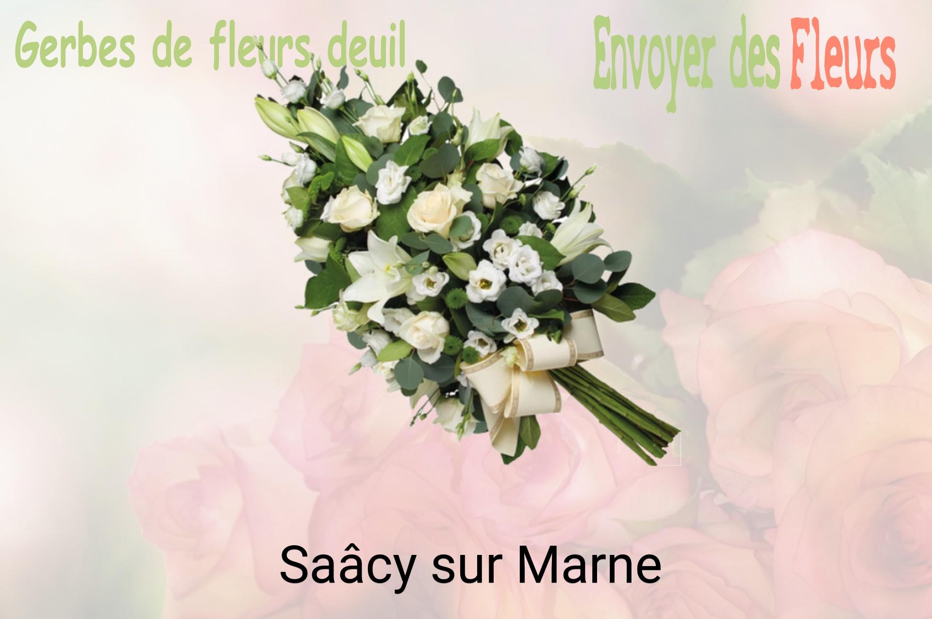 Gerbe de fleurs de deuil livrée à Saâcy-sur-Marne